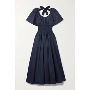 La Ligne Cotton Poplin Dress - S - Navy